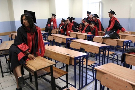 Turkish graduates in classroom