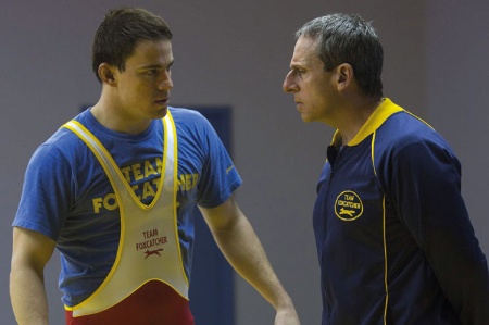Channing Tatum and Steve Carrell in Foxcatcher