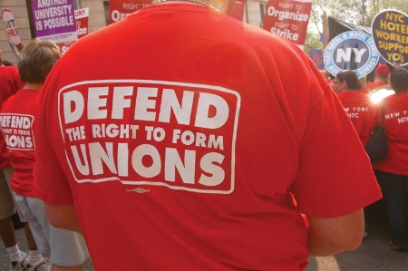 'Defend the Right to Form Unions' t-shirt
