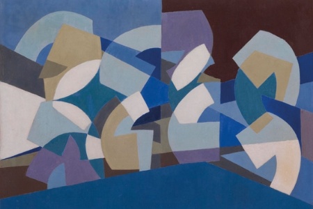 Composition in Blue Module by Saloua Raouda Chouclair