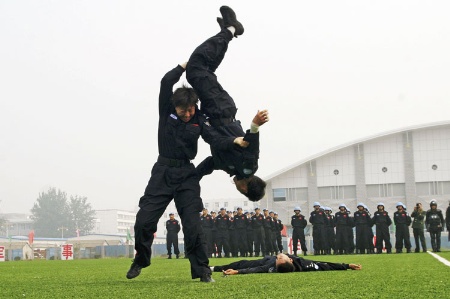 Chinese peacekeepers training