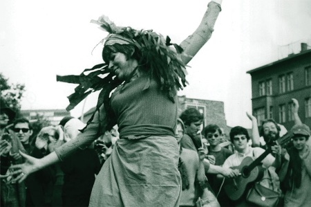 Woman dancing (B&amp;W)