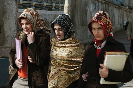 Three female Turkish students
