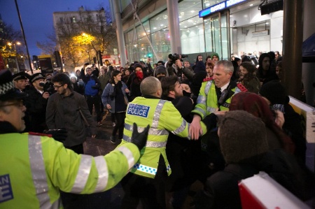 University of London Union Students Demonstration Police