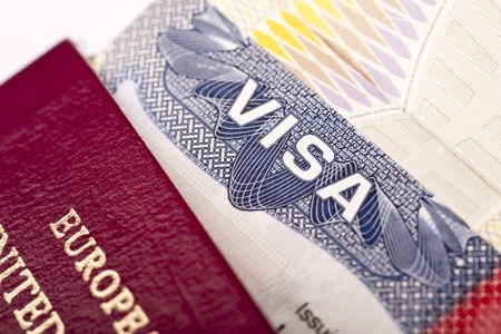 Amerikansk visum og europeisk pass