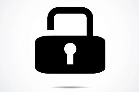 Unlocked padlock (illustration)