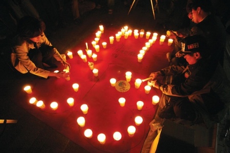 Candlelit vigil at Virginia Tech