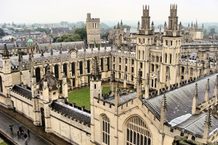 University of Oxford campus viewed from above